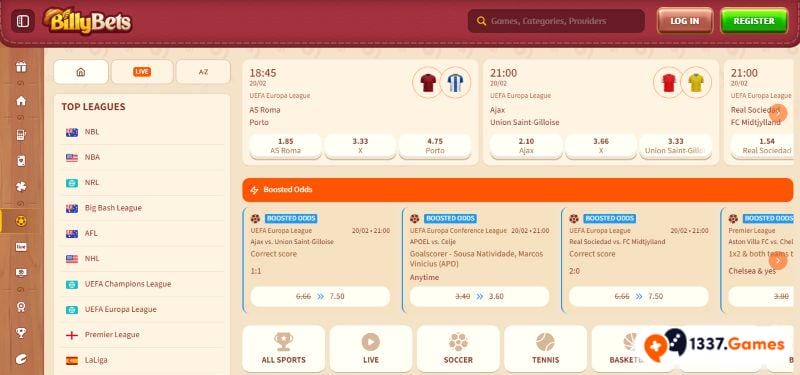 BillyBets Screenshot