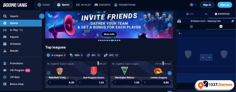 BoomerangBet Screenshot