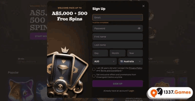 Sign up at Casino with Bonuses