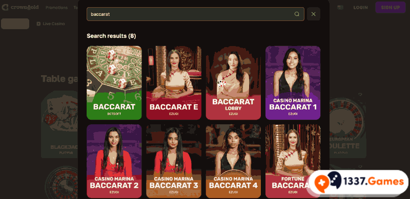 Play Baccarat Online