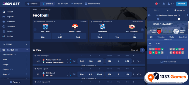 Voetbal bij de bookmakers