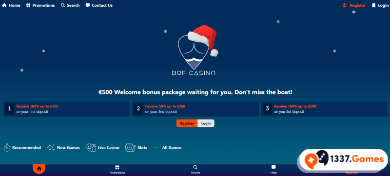BOF casino zonder account