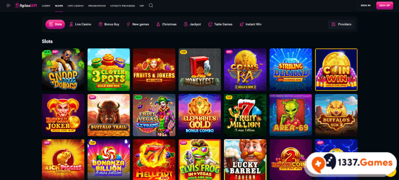 Enjoy games at Interac online casino