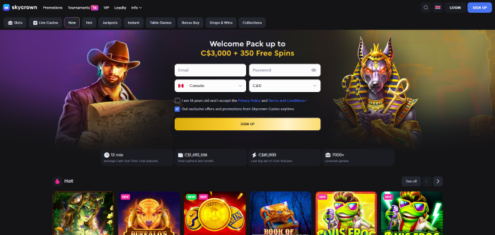 Skycrown Best No Account Casino