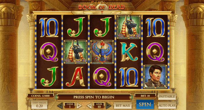 el juego  Book of Dead en chile