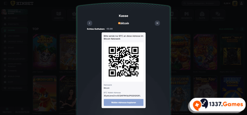 einzahlung im btc casino