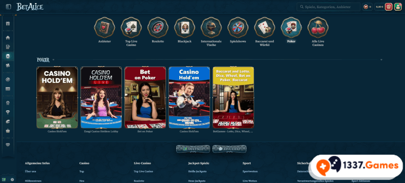 Poker spielen im Casino ohne Identitätsprüfung