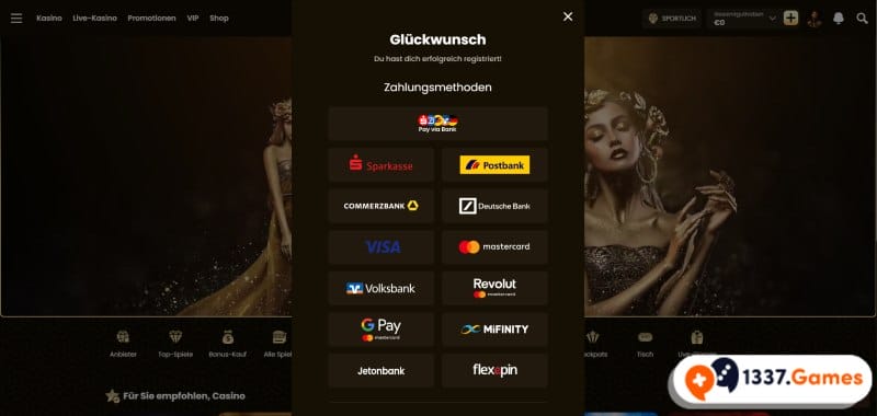 Einzahlung im Online Casino ohne Anmeldung 