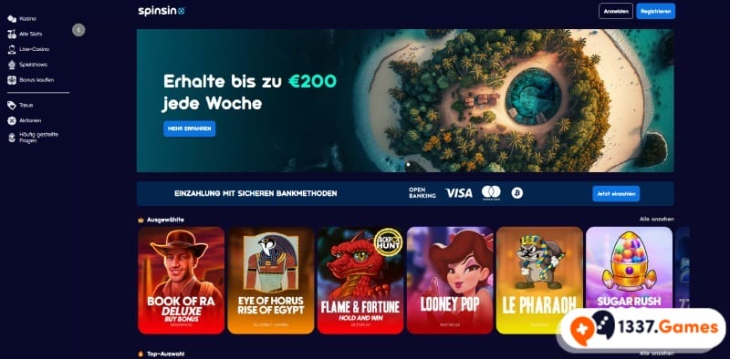 PayPal Casino ohne OASIS auswählen