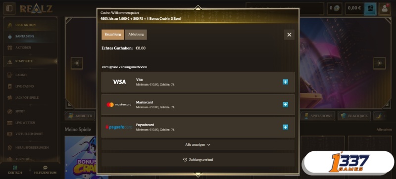 PayPal Einzahlung im Casino ohne LUGAS