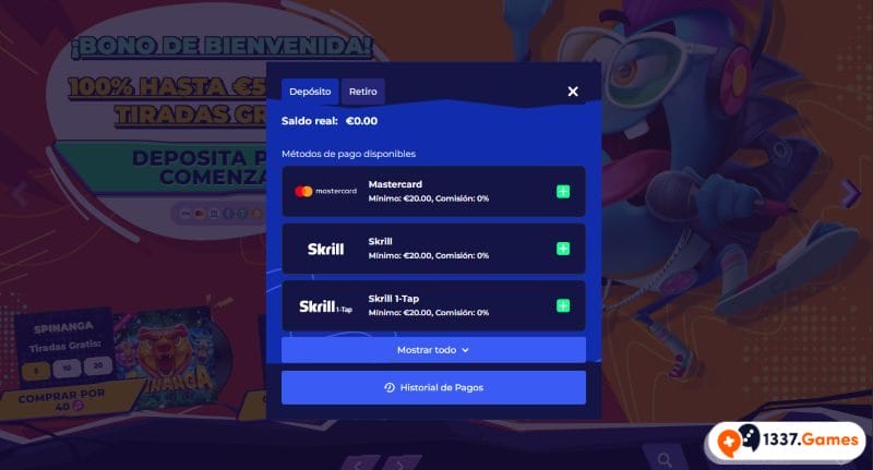 MrPacho casino retiro instantaneo ES deposito
