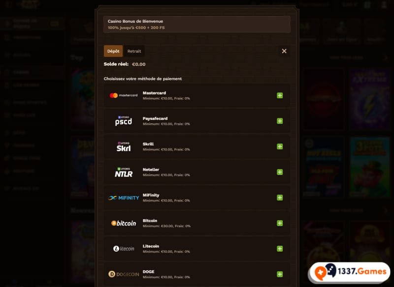 FatPirate casino en ligne sans verification FR deposit