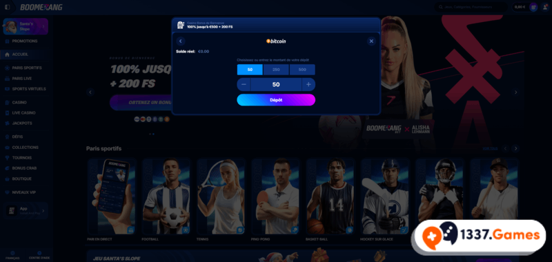 Dépôt par bitcoin au casino sans kyc