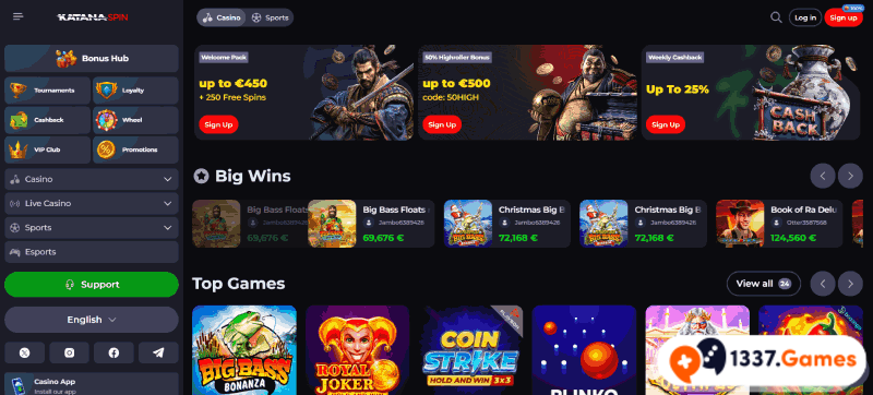 Top-rated Irish casino KatanaSpin