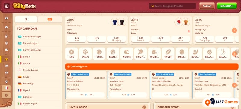 BillyBets Screenshot