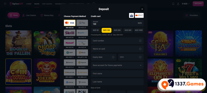 Deposit at NZ Casino with high RTP