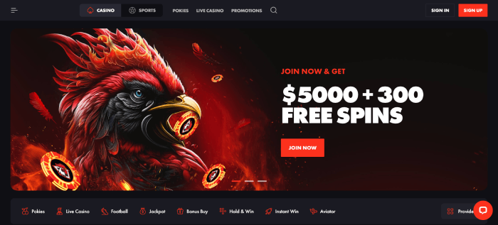 Rooster.bet Fast withdrawals NZ casino