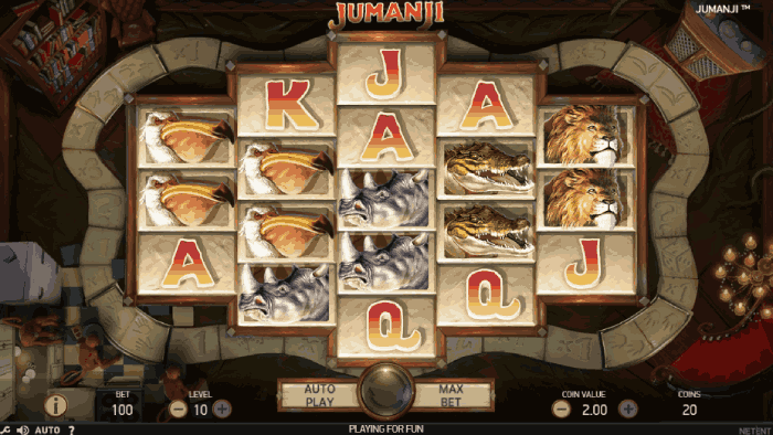 Jumanji: Slot na stronie kasyna.