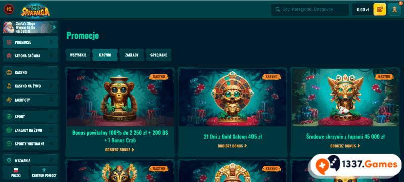 Odbierz bonus bez depozytu w kasynie online