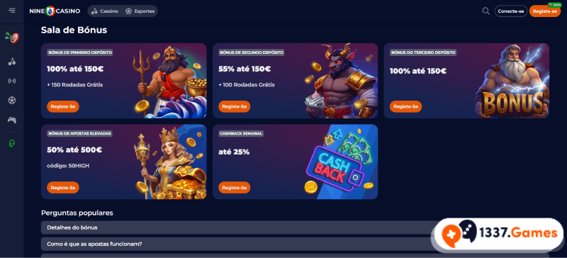 Ofertas de bónus casino dinheiro real