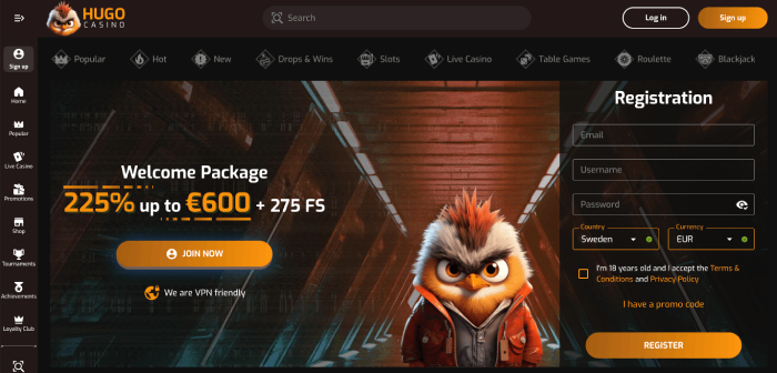 Hugo Casino topp casino med snabba uttag 