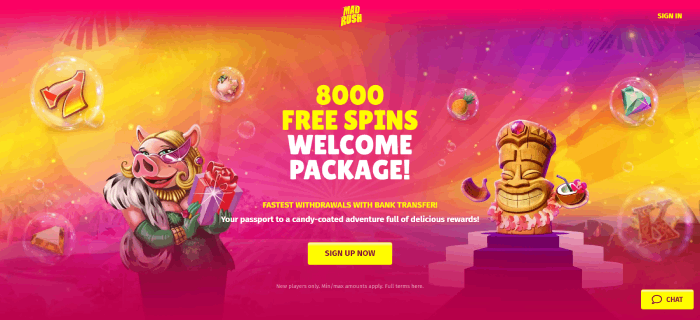 Mad Rush casino utan omsättningskrav