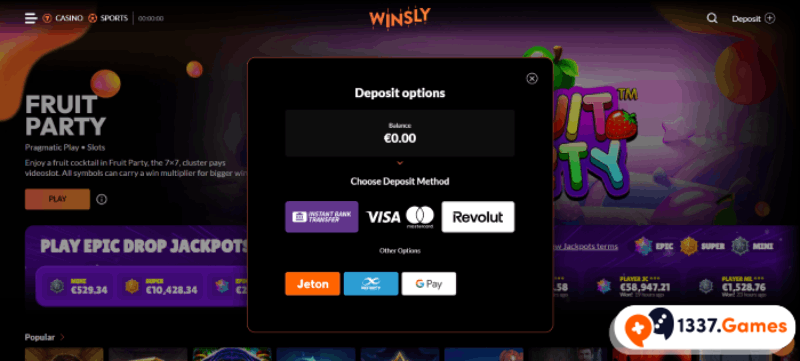 Gör en insättning och ta bonusen utan omsättningskrav