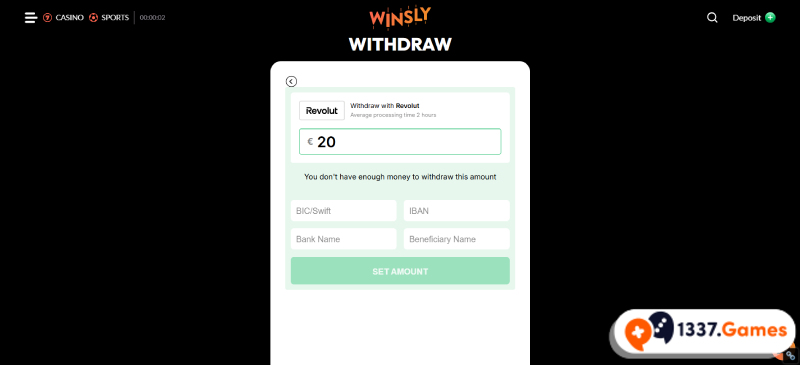 Välj en metod för snabb utbetalning på kasinot