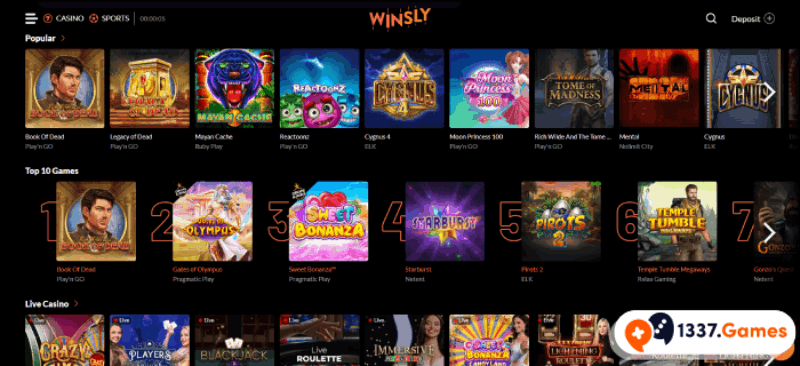 Winsly Nya Online Casino spel