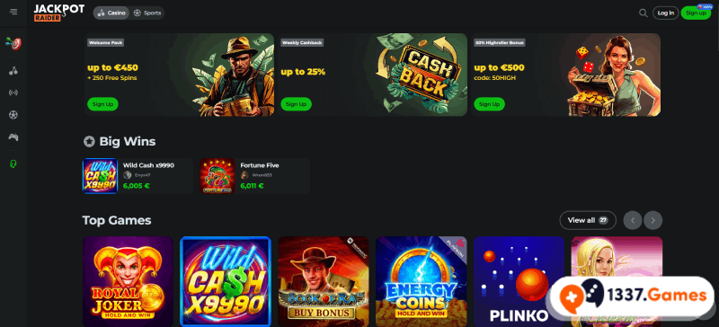 Top no limit Casino JackpotRaider
