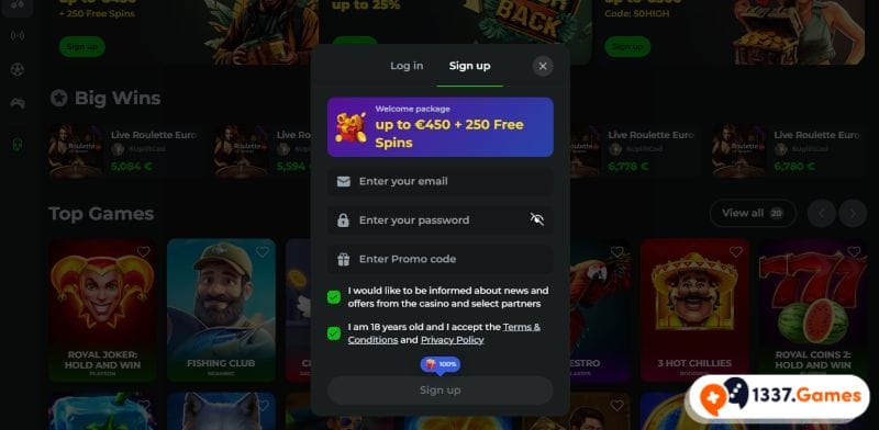 Jackpot Raider no limit Casino signup