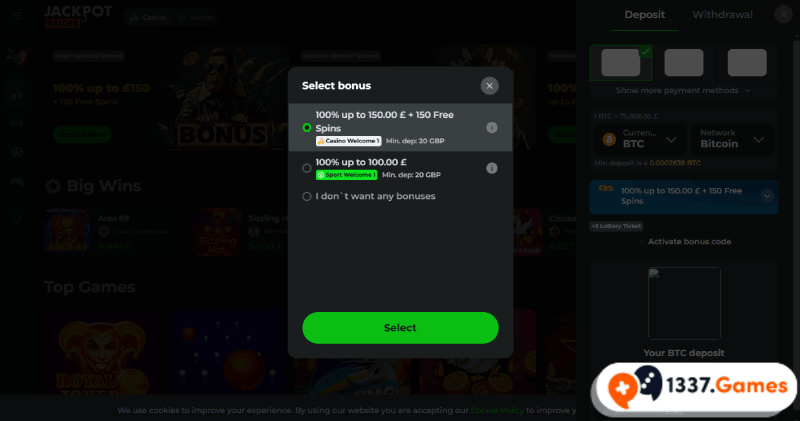 Claim Crypto Casino Bonus No KYC