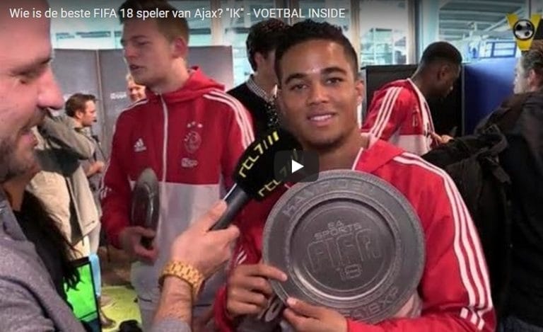 Justin Kluivert is de beste FIFA 18 speler van Ajax