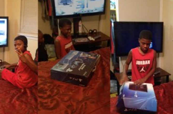 Kereltje denkt PlayStation 4 cadeau gekregen te hebben van genadeloze ouders