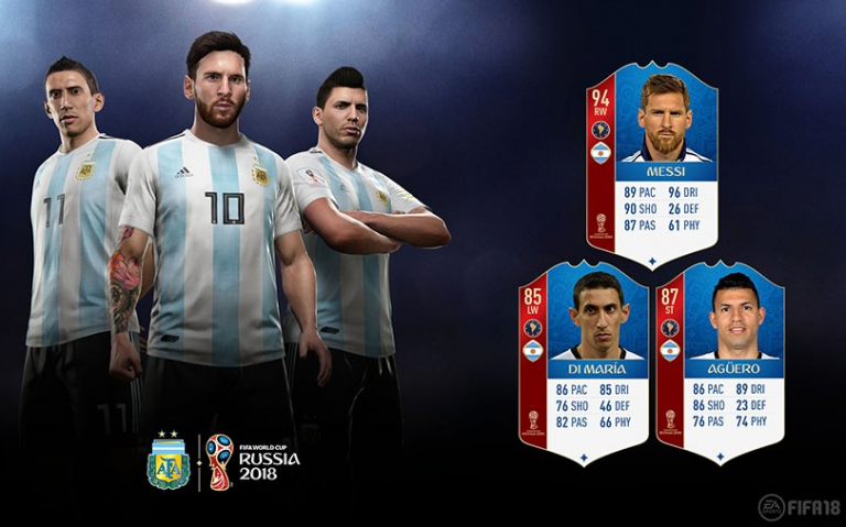 Bekendmaking WK-ratings Argentinië in FIFA 18