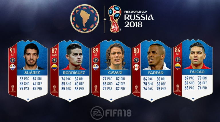 Bekendmaking WK-ratings Zuid-Amerikaanse landen in FIFA 18