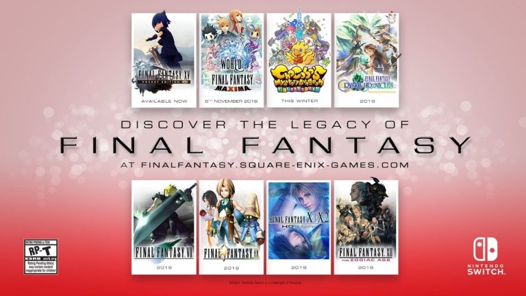 Een berg aan Final Fantasy games komen naar de Nintendo Switch