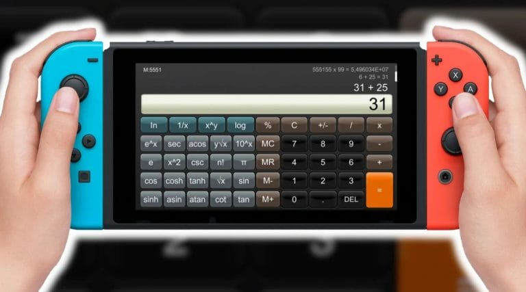 Bizar, vanaf vandaag kunnen Nintendo Switch-gebruikers een rekenmachine app kopen voor €9