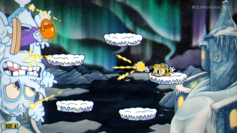 Een baasgevecht tegen een ijsmonster in de nieuwe trailer van Cuphead: The Delicious Last Course