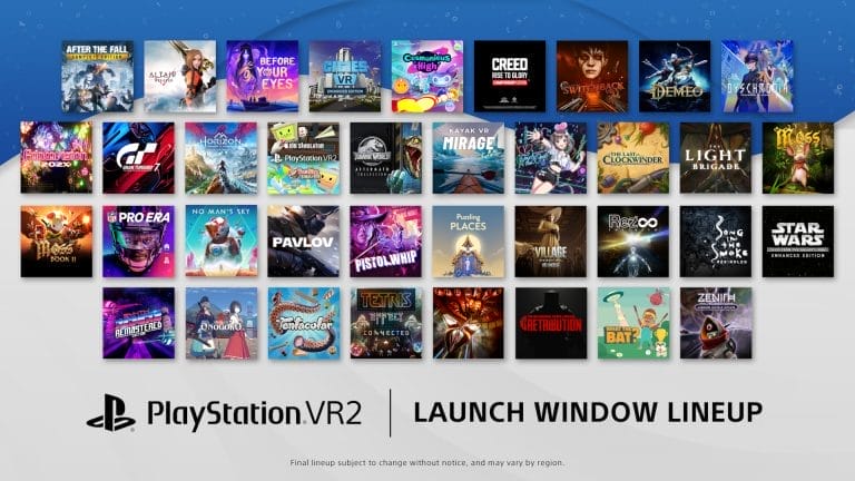 Dit is de launch line-up bestaande uit meer dan 35 games voor de PlayStation VR 2