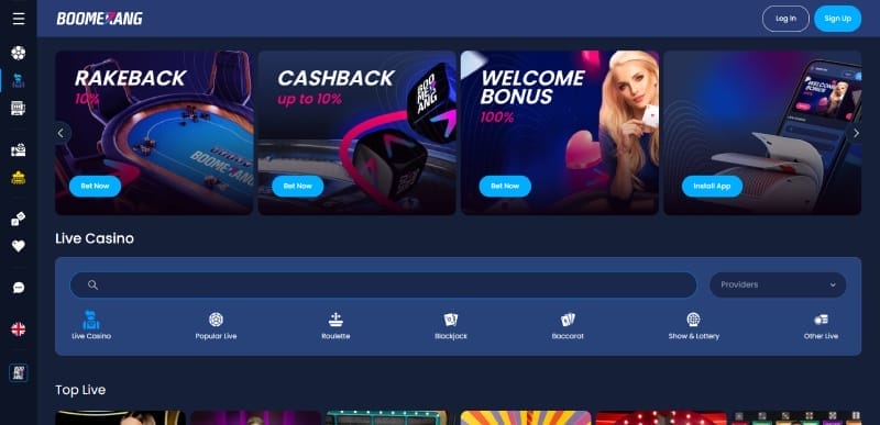 Boomerang.Bet casino slingo