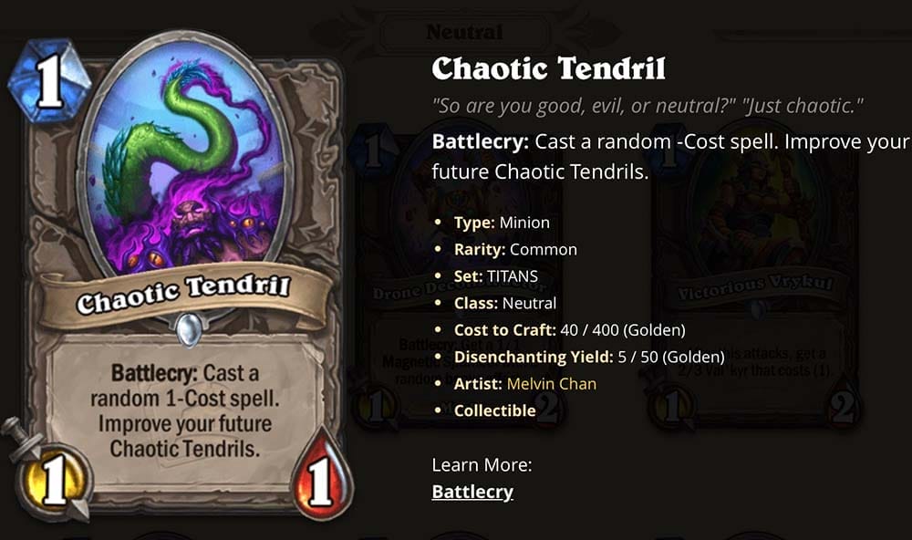HS Chaotic Tendril
