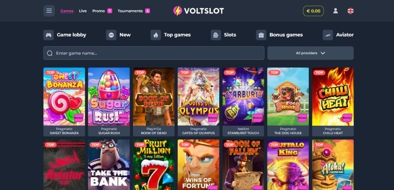 Casinospellen bij Voltslot