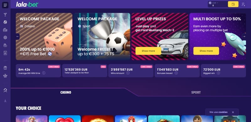 Lalabet met de beste Sic Bo spellen