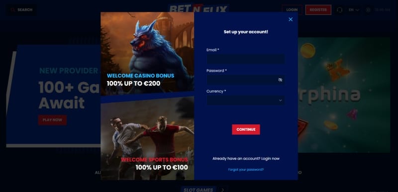 Registreren bij BetNFlix