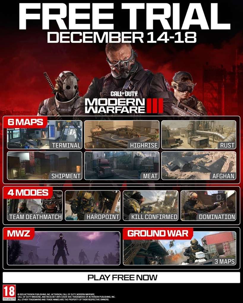 Cod MW3 free weekend