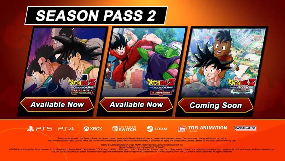 DBZ kakarot Season Pass 2