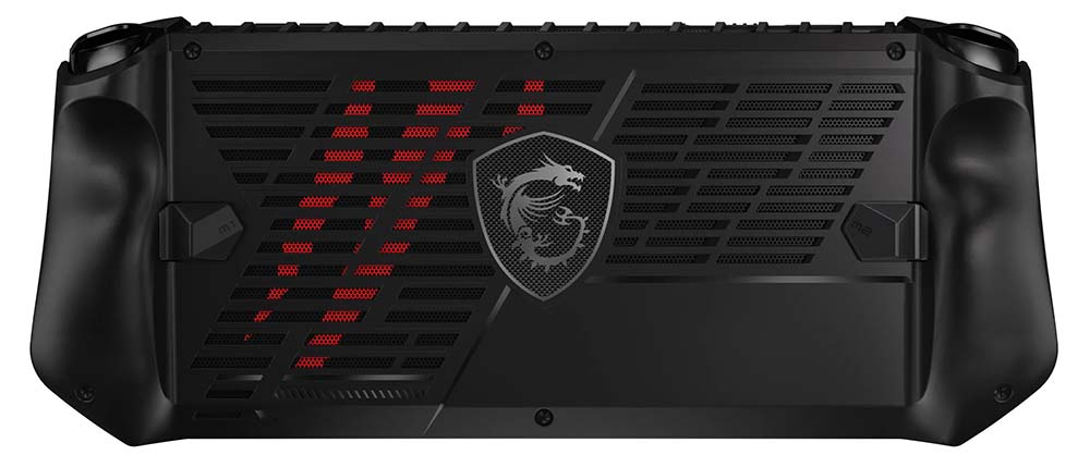 MSI Claw portable gaming handheld back photo