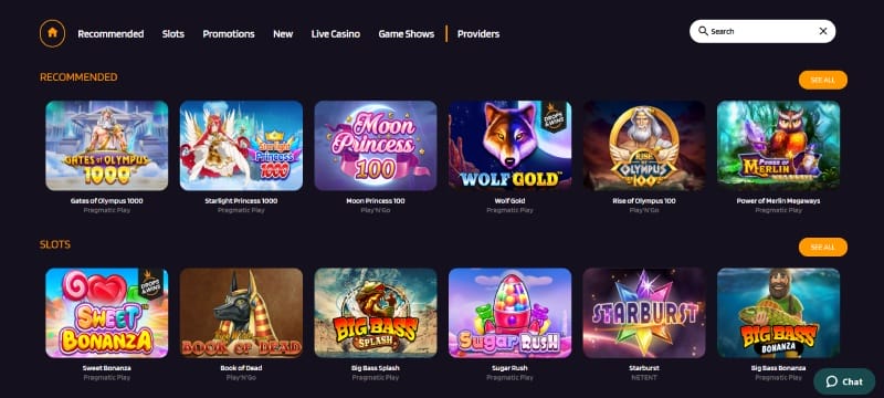 Casinospellen bij Red Dice Casino