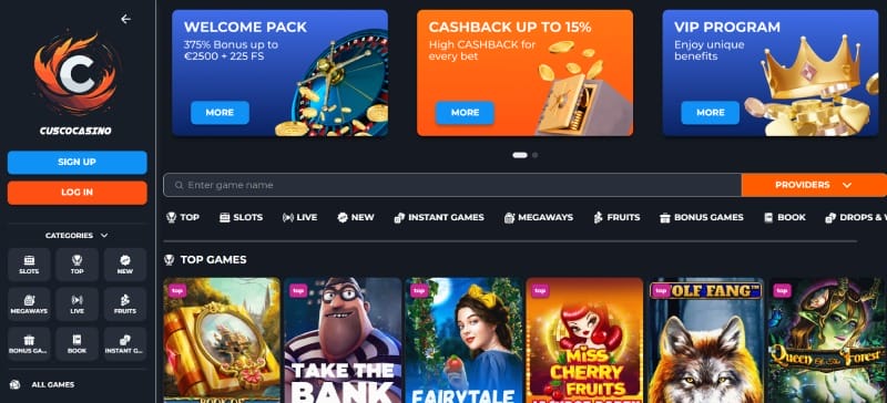 Cusco Casino website